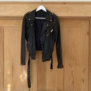 Lamarque leather moto jacket